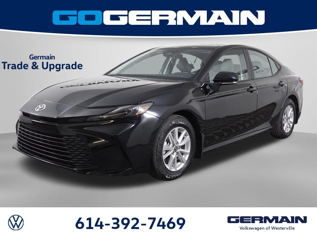 Midnight Black Metallic 2025 Toyota Camry LE FWD Sedan Front-Wheel Drive Continuously Variable Transmission