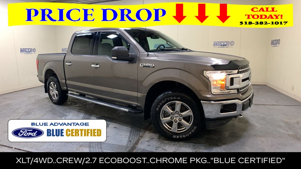 Stone Gray Metallic 2019 Ford F-150 XLT SuperCrew 4WD Pickup Truck Four-Wheel Drive Automatic