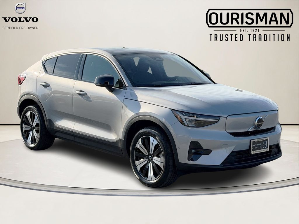 Silver Dawn Metallic 2023 Volvo C40 Recharge Twin Plus eAWD SUV / Crossover All-Wheel Drive 1-Speed Automatic