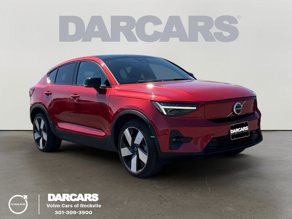 Fusion Red Metallic 2023 Volvo C40 Recharge Twin Ultimate eAWD SUV / Crossover All-Wheel Drive 1-Speed Automatic