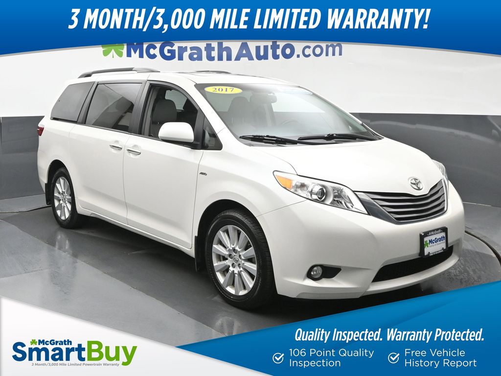 White (Blizzard Pearl) 2017 Toyota Sienna XLE 7-Passenger AWD Minivan All-Wheel Drive 8-Speed Automatic