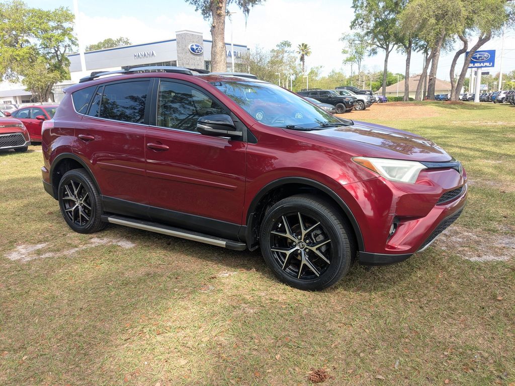 Red (Ruby Flare Pearl) 2018 Toyota RAV4 SE AWD SUV / Crossover All-Wheel Drive 6-Speed Automatic