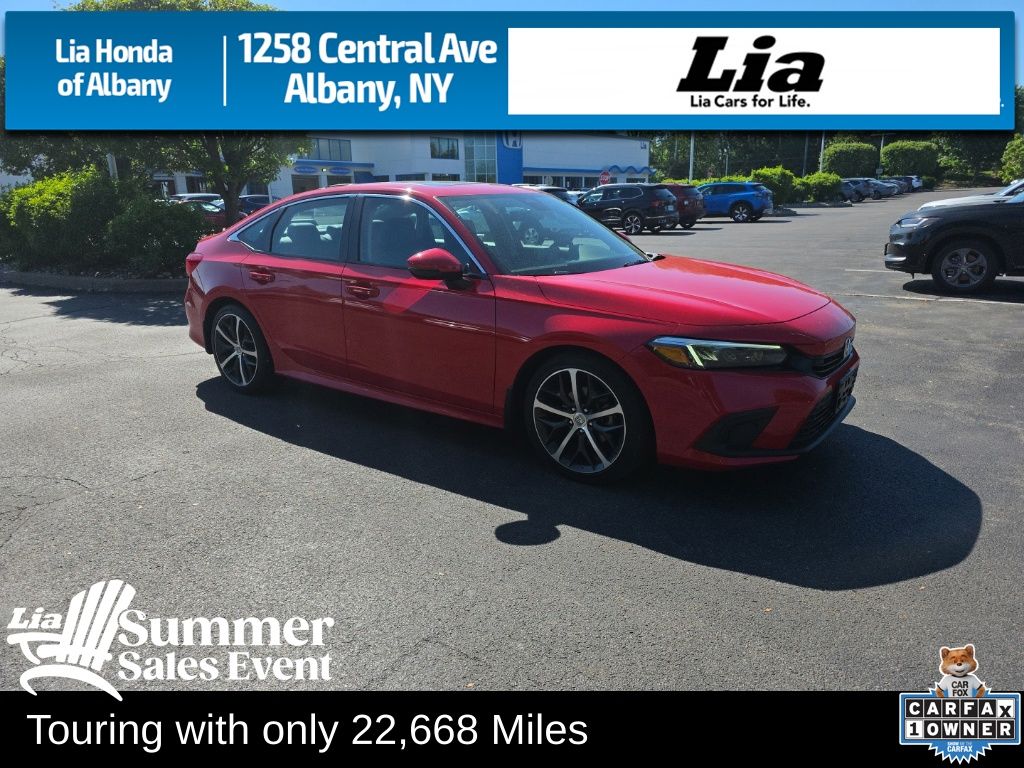 Rallye Red 2024 Honda Civic Touring FWD Sedan Front-Wheel Drive Continuously Variable Transmission