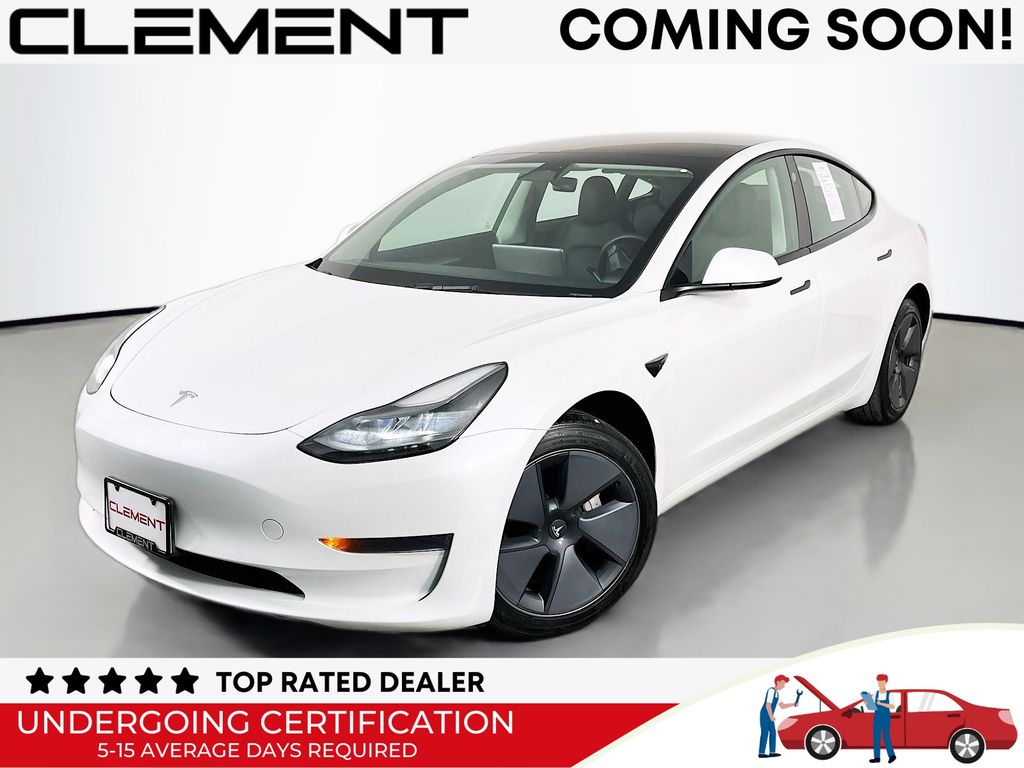 Pearl White Multi-Coat 2023 Tesla Model 3 RWD Sedan Rear-Wheel Drive 1-Speed Automatic