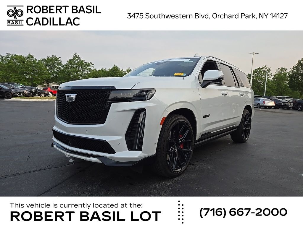 Crystal White Tricoat 2024 Cadillac Escalade-V SUV / Crossover All-Wheel Drive