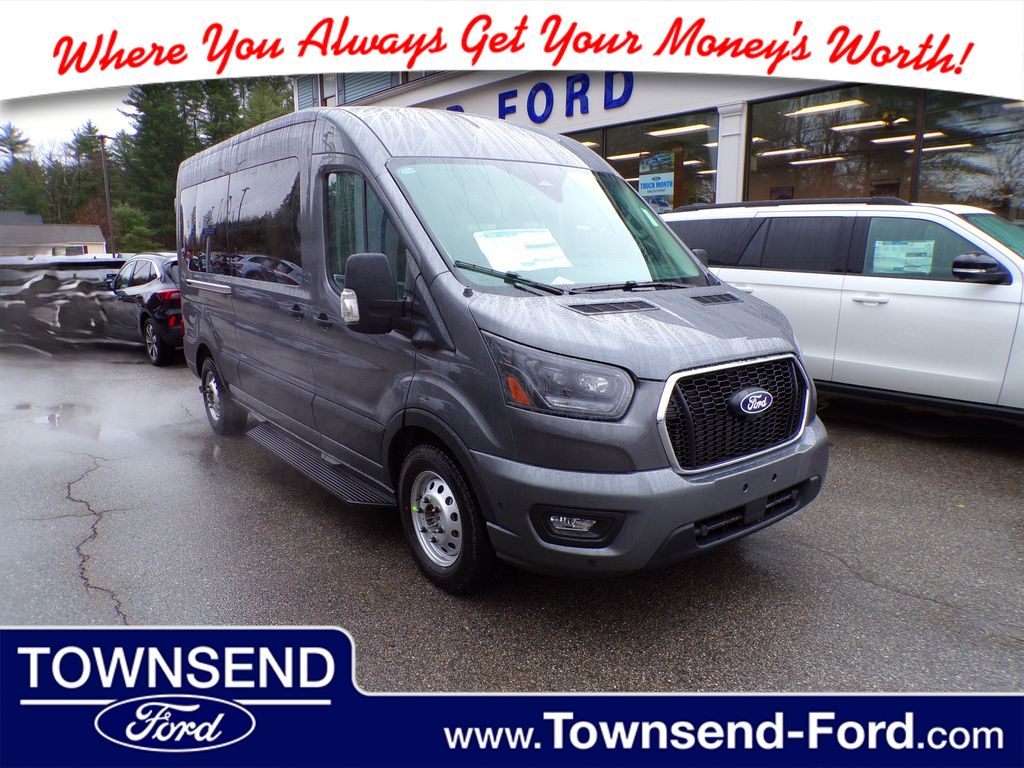Carbonized Gray Metallic 2026 Ford Transit Passenger 350 XLT Medium Roof LB AWD Van All-Wheel Drive
