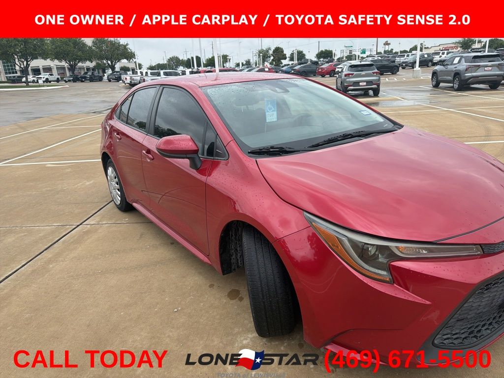 Barcelona Red Metallic 2021 Toyota Corolla LE FWD Sedan Front-Wheel Drive Continuously Variable Transmission