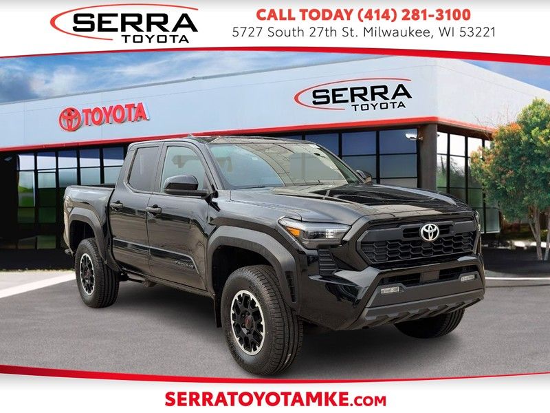 Black 2024 Toyota Tacoma Pickup Truck Four-Wheel Drive 6-Speed Manual