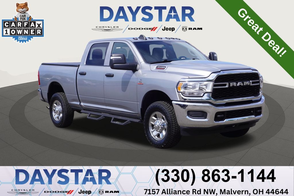 Billet Silver Metallic Clearcoat 2024 RAM 3500 Pickup Truck Four-Wheel Drive 6-Speed Automatic
