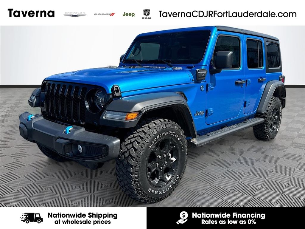 Hydro Blue Pearl Coat 2023 Jeep Wrangler 4xe Willys 4WD SUV / Crossover Four-Wheel Drive 8-Speed Automatic