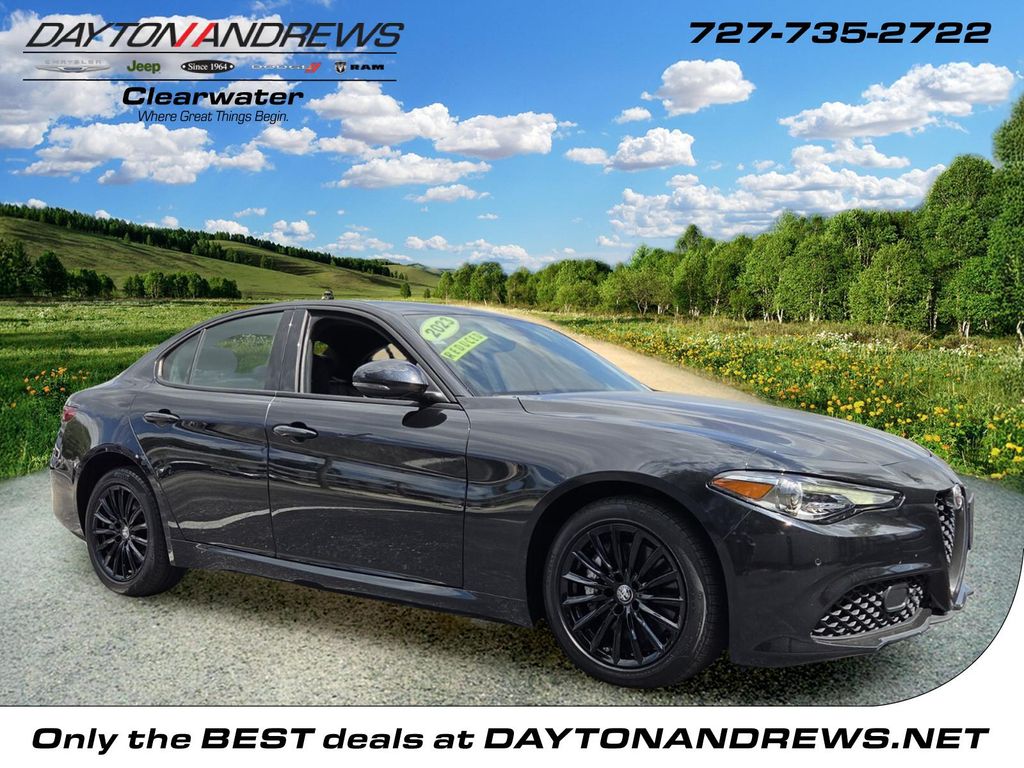 Vulcano Black Metallic 2023 Alfa Romeo Giulia Sprint AWD Sedan All-Wheel Drive 8-Speed Automatic