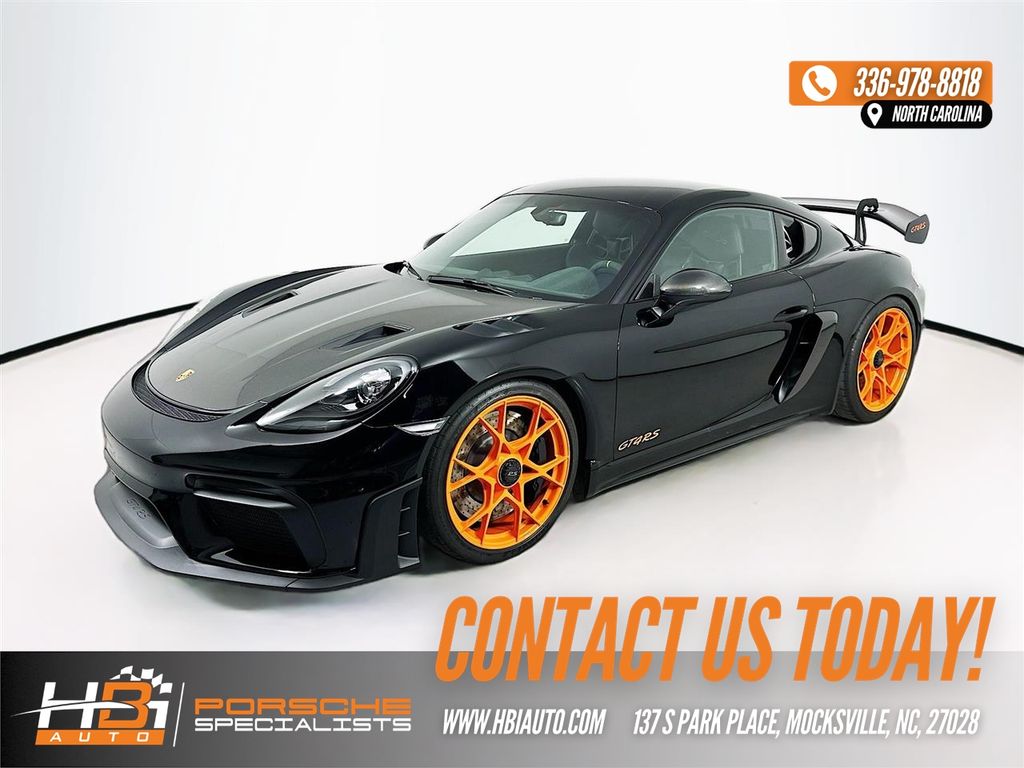 Black 2023 Porsche 718 Cayman GT4 RS RWD Coupe Rear-Wheel Drive 7-Speed Dual Clutch
