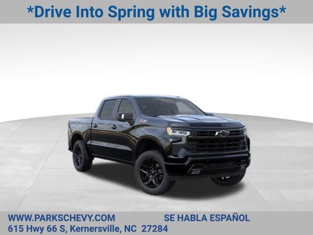 Black 2026 Chevrolet Silverado 1500 RST Crew Cab 4WD Pickup Truck Four-Wheel Drive Automatic