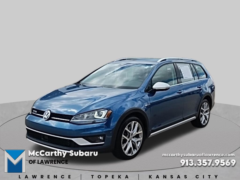 Blue Metallic 2017 Volkswagen Golf Alltrack Wagon All-Wheel Drive 6-Speed Dual Clutch