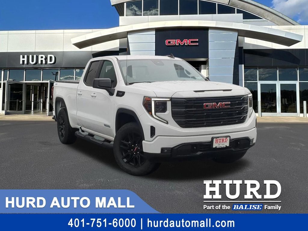Summit White 2026 GMC Sierra 1500 Elevation Double Cab 4WD Pickup Truck Four-Wheel Drive 8-Speed Automatic
