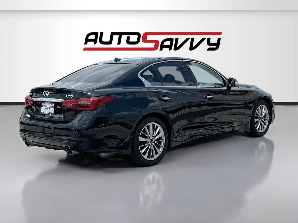 2024 INFINITI Q50 LUXE Black at AutoSavvy Houston Southwest