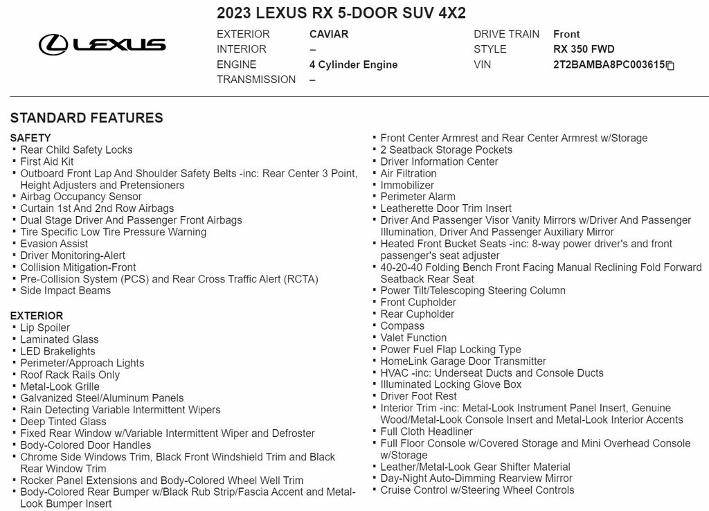 2023 Lexus RX 350 Premium 20