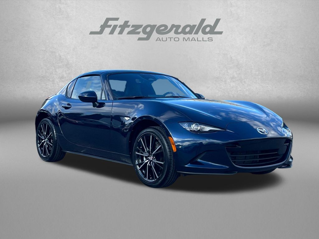 Deep Crystal Blue Mica 2025 Mazda MX-5 Miata Convertible Rear-Wheel Drive 6-Speed Automatic