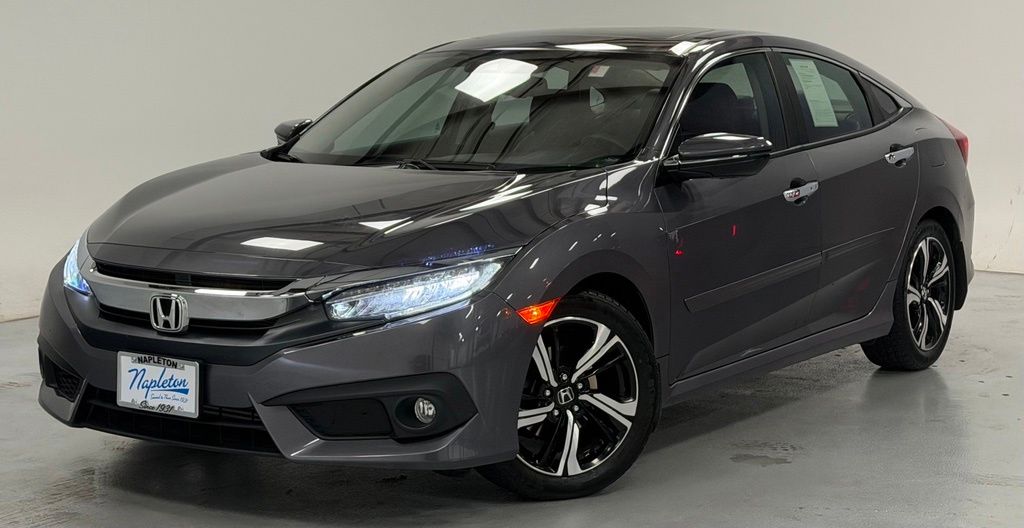 Gray (Modern Steel Metallic) 2016 Honda Civic Sedan Front-Wheel Drive Continuously Variable Transmission