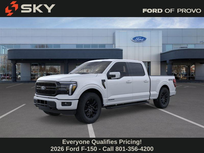 Oxford White 2026 Ford F-150 Lariat SuperCrew 4WD Pickup Truck Four-Wheel Drive Automatic