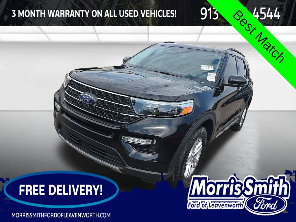 Agate Black Metallic 2022 Ford Explorer XLT AWD SUV / Crossover All-Wheel Drive Automatic