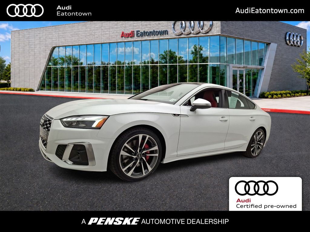 Glacier White Metallic 2025 Audi S5 Sportback Sedan All-Wheel Drive 8-Speed Automatic