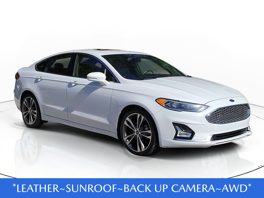 Oxford White 2019 Ford Fusion Sedan All-Wheel Drive 6-Speed Automatic