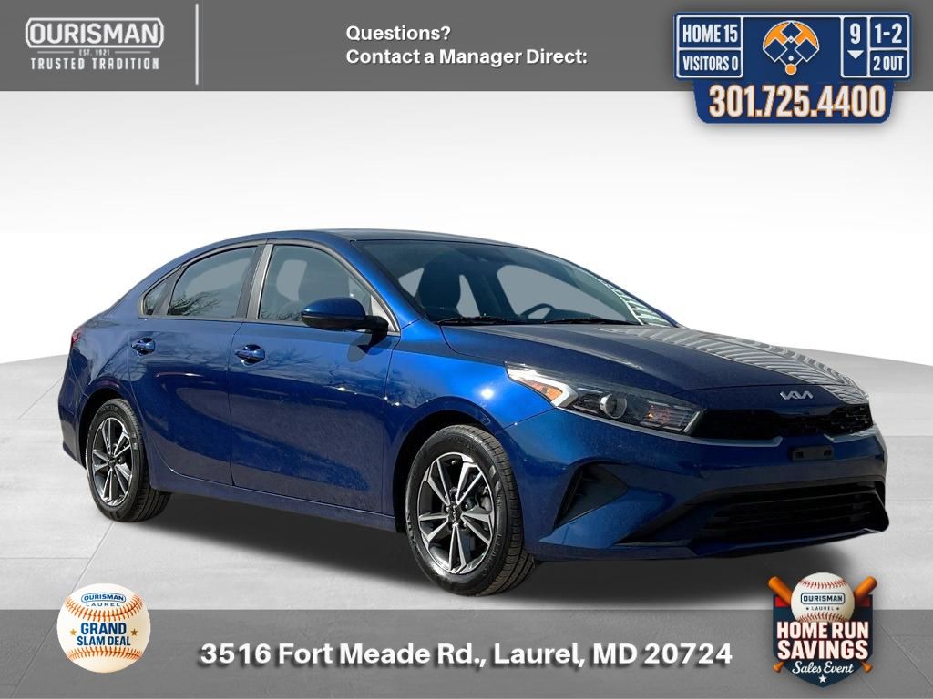 Deep Sea Blue 2023 Kia Forte LXS FWD Sedan Front-Wheel Drive Continuously Variable Transmission