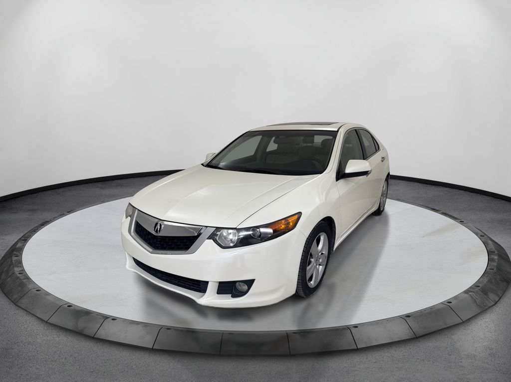 White 2009 Acura TSX Sedan Front-Wheel Drive 5-Speed Automatic