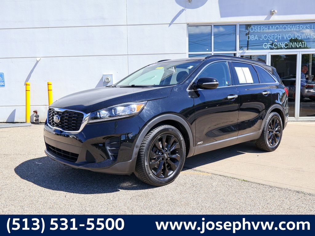 Ebony Black 2019 Kia Sorento S V6 AWD SUV / Crossover All-Wheel Drive 8-Speed Automatic