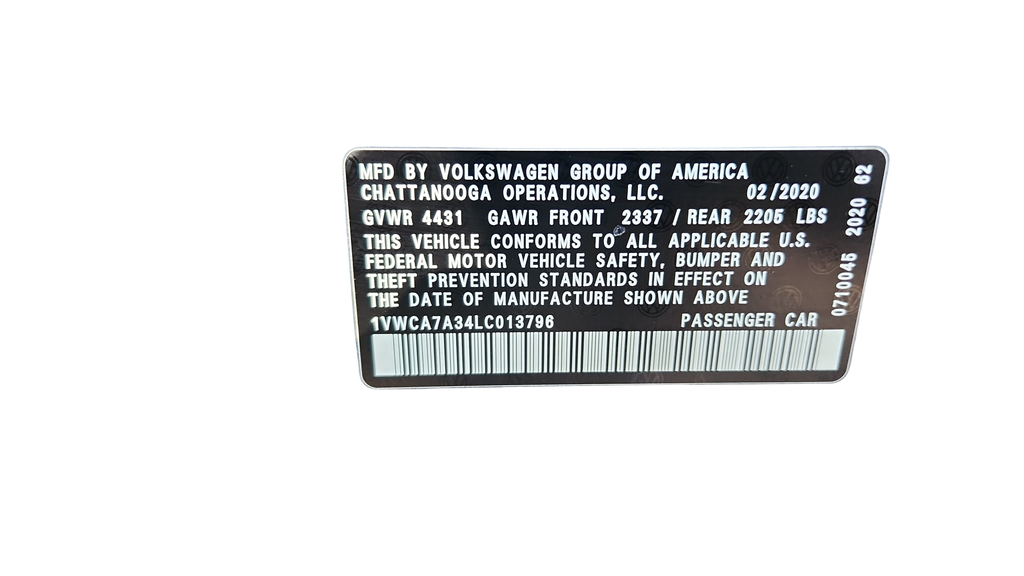 2020 Volkswagen Passat