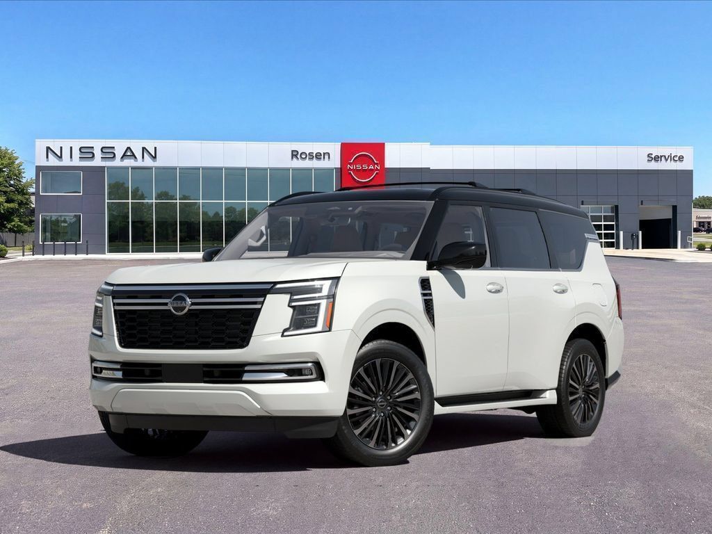 Everest White Pearl Tricoat/Super Black 2026 Nissan Armada SUV / Crossover Four-Wheel Drive 9-Speed Automatic