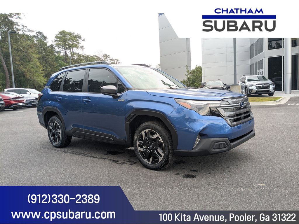 Daybreak Blue Pearl 2026 Subaru Forester Hybrid Premium AWD SUV / Crossover All-Wheel Drive Continuously Variable Transmission