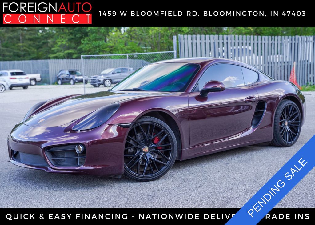 Red (Maroon) 2014 Porsche Cayman S Coupe Rear-Wheel Drive 7-Speed Automatic