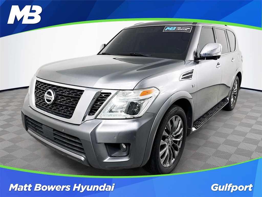 Gray (Gun Metallic) 2020 Nissan Armada Platinum RWD SUV / Crossover 4X2 7-Speed Automatic
