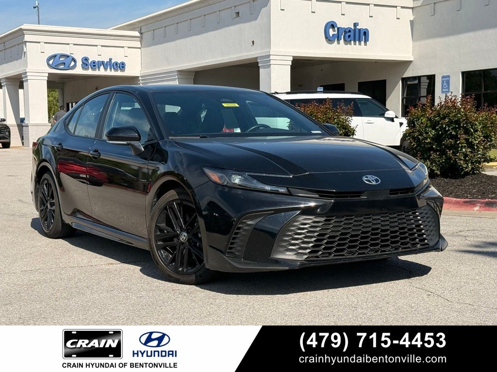 Midnight Black Metallic 2025 Toyota Camry Sedan Front-Wheel Drive Continuously Variable Transmission
