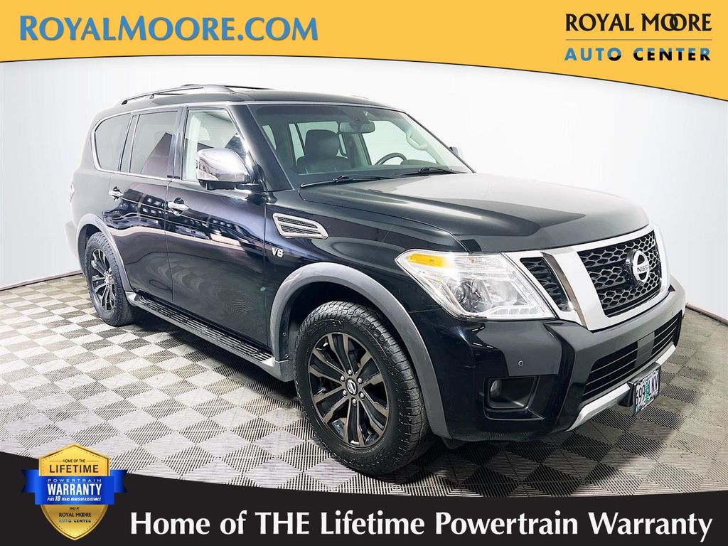 Super Black 2017 Nissan Armada Platinum 4WD SUV / Crossover Four-Wheel Drive 7-Speed Automatic