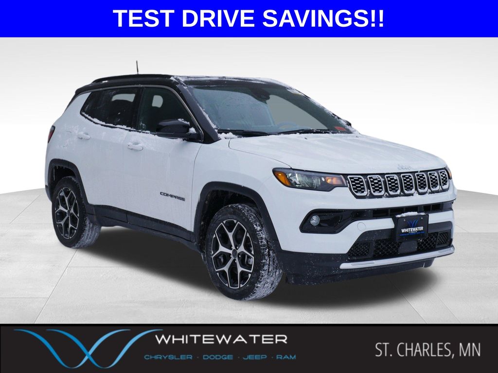 Bright White Clearcoat 2026 Jeep Compass Limited 4WD SUV / Crossover Four-Wheel Drive 8-Speed Automatic