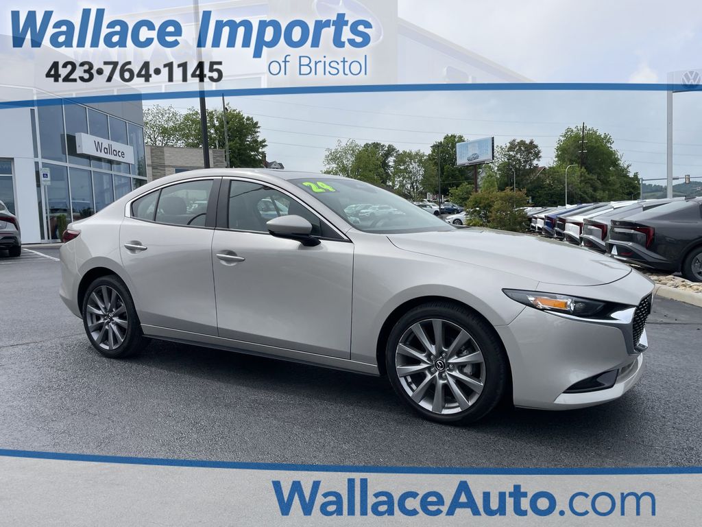 Gray (Platinum Quartz Metallic) 2024 Mazda MAZDA3 Sedan Front-Wheel Drive 6-Speed Automatic