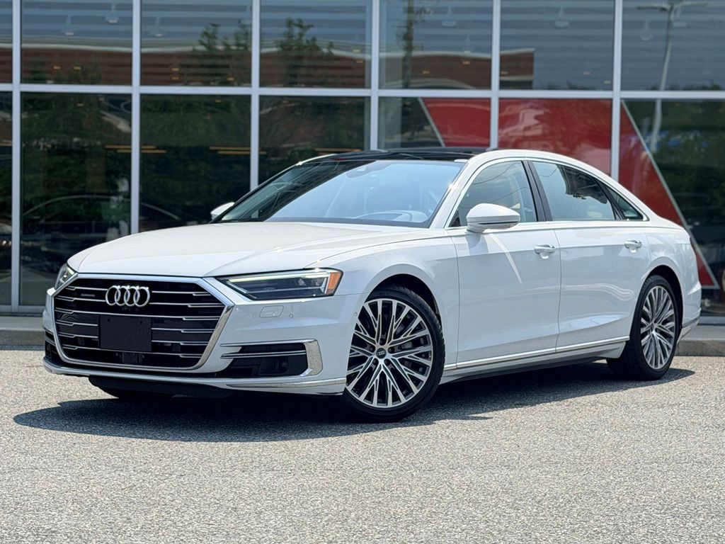 Glacier White Metallic 2021 Audi A8 Sedan All-Wheel Drive 8-Speed Automatic