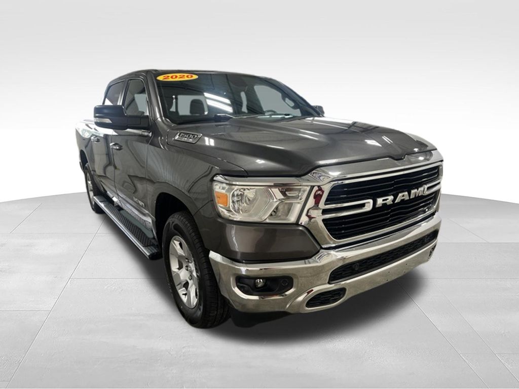 Gray (Granite Crystal Metallic Clearcoat) 2020 RAM 1500 Pickup Truck Four-Wheel Drive 8-Speed Automatic