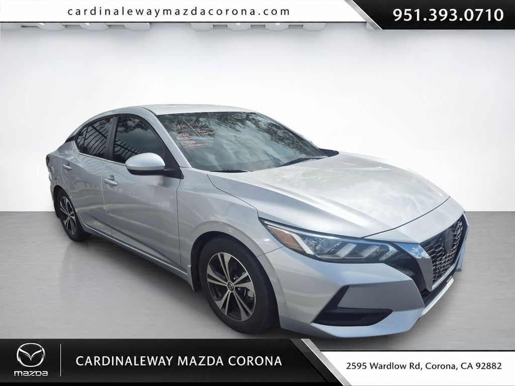 Brilliant Silver Metallic 2021 Nissan Sentra SV FWD Sedan Front-Wheel Drive Continuously Variable Transmission