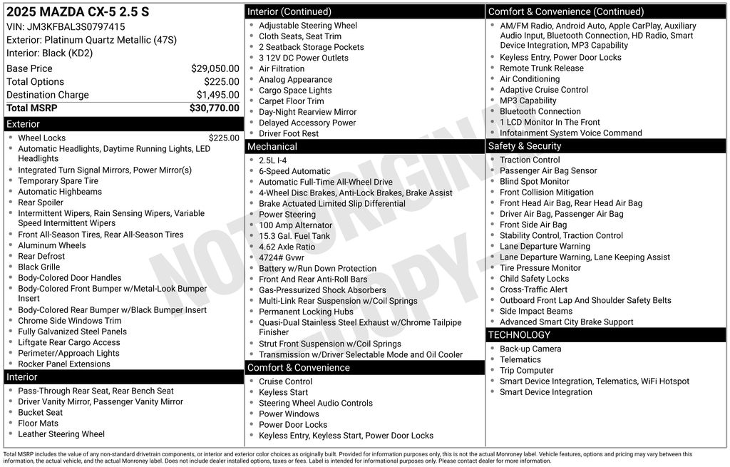 2025 Mazda CX-5 S's photo