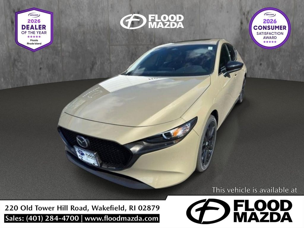 Zircon Sand Metallic 2025 Mazda MAZDA3 2.5 S Carbon Turbo Hatchback AWD Hatchback All-Wheel Drive 6-Speed Automatic
