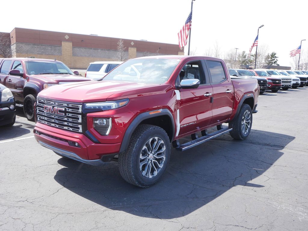 Volcanic Red Tintcoat 2026 GMC Canyon Denali Crew Cab 4WD Pickup Truck Four-Wheel Drive 8-Speed Automatic