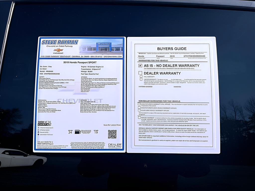 Used 2019 Honda Passport Sport 4D Sport Utility