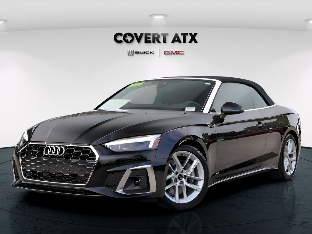 Black 2024 Audi A5 quattro Premium 45 TFSI Convertible AWD Convertible All-Wheel Drive 7-Speed Automatic