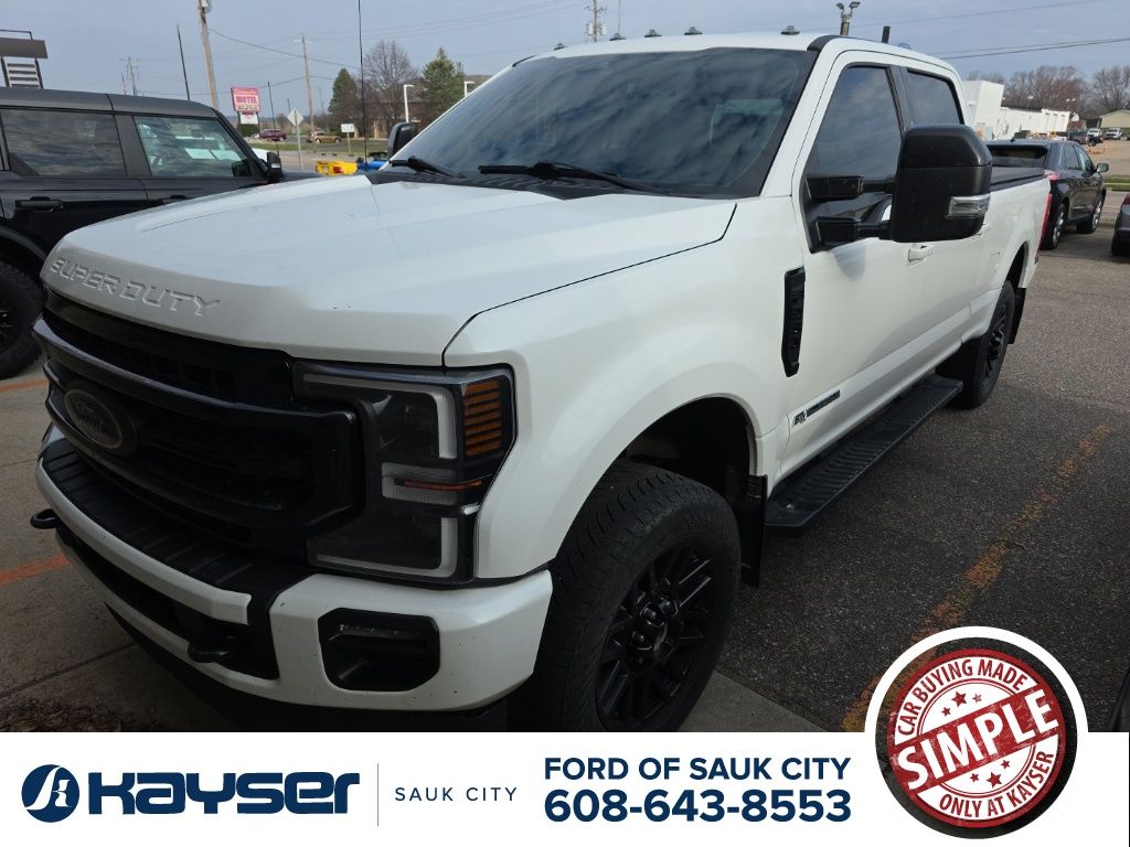 Star White Metallic Tri-Coat 2020 Ford F-250 Super Duty Lariat Crew Cab 4WD Pickup Truck Four-Wheel Drive Automatic