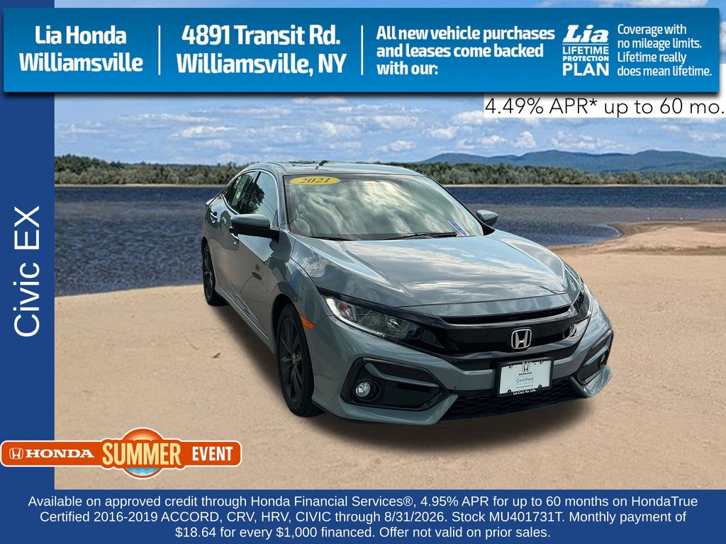 Sonic Gray Pearl 2021 Honda Civic Hatchback Hatchback Front-Wheel Drive Continuously Variable Transmission