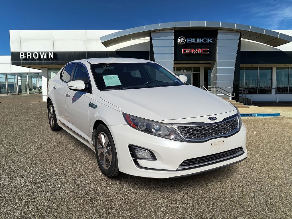 Snow White Pearl 2015 Kia Optima Hybrid Sedan 6-Speed Automatic